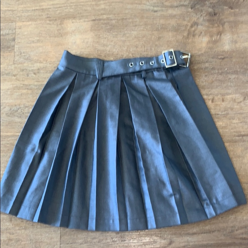 Lost Soul Grey Wrap Mini Skirt w Chain
